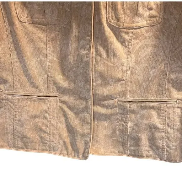 Chico’s Corduroy Palia Jacket Size Small in Camel Jacquard Damask - Picture 5 of 13